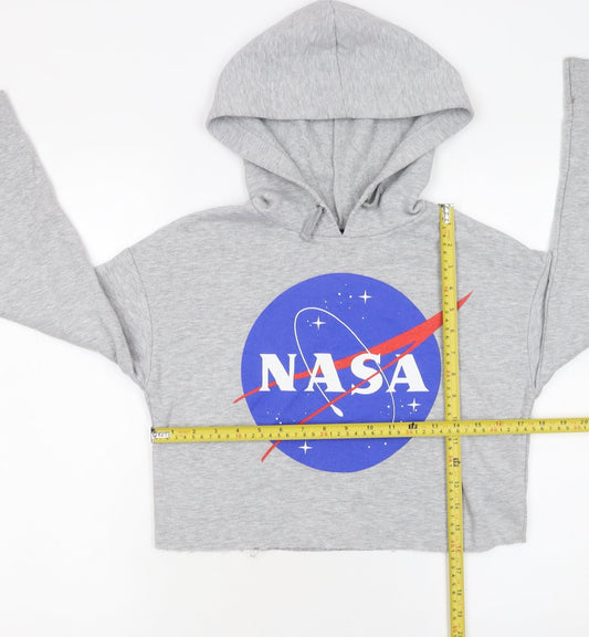 Girls UK Size 10-11 Years New Look Grey Pullover Hoodie