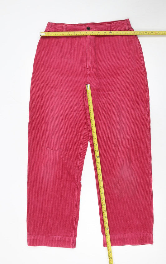 Womens UK Size 16 Marks and Spencer Regular Fit Casual Pink Trousers