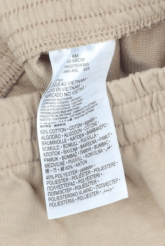 Additional view of Nike unisex baby beige jogger trousers 3-6 months cotton blend