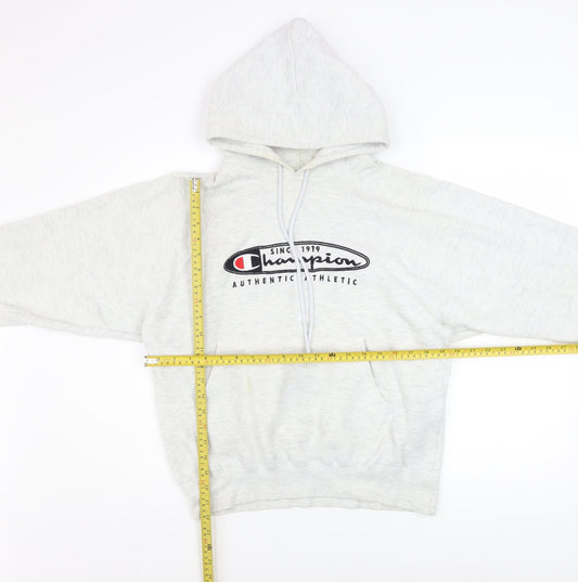 Champion Men's Grey Medium Pullover Hoodie Authentic Athletic Logo