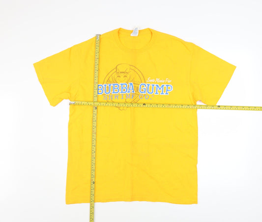 Delta Bubba Gump Yellow Graphic Cotton Men’s L T-Shirt