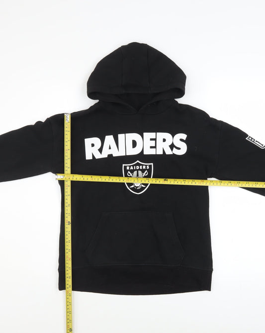 Boys UK Size 9-10 Years NFL Team Apparel Black Pullover Hoodie