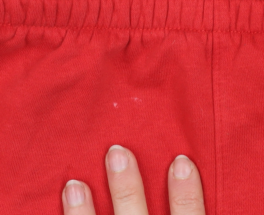 Additional view of Nike boys’ red athletic fleece shorts l 147-158cm elastic waist sportswear