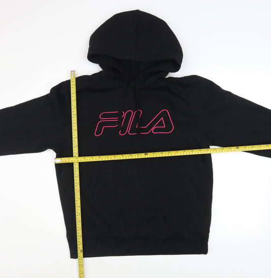 Womens UK Size 12 FILA Black Pullover Hoodie