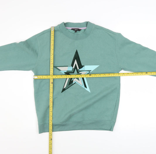 Womens UK Size S NEXT Green Pullover Sweatshirt