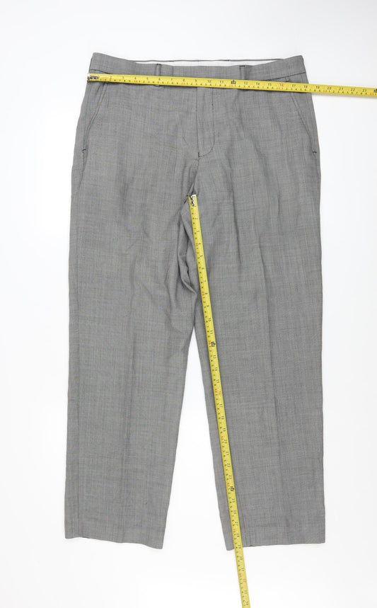 Mens UK Size L Dunnes Stores Regular Fit Dress Pants Grey Trousers