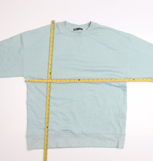 Mens UK Size M Zara Green Pullover Sweatshirt