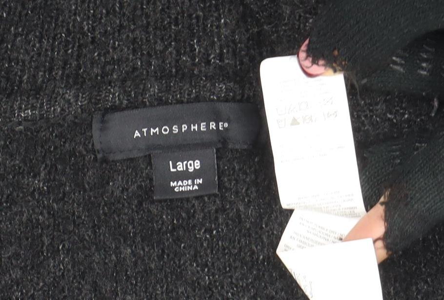 Womens UK Size L Atmosphere Black Full Zip Jumper