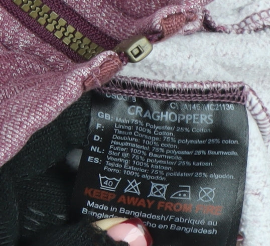 Womens UK Size 12 Craghoppers Purple Full Zip Hoodie