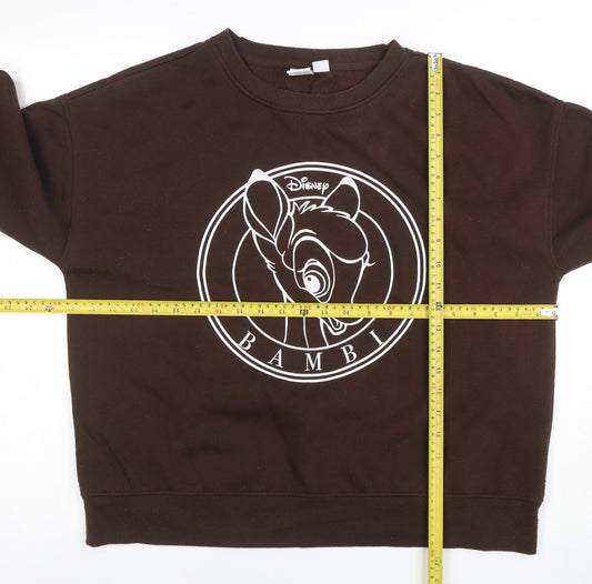 Womens UK Size M Disney Brown Pullover Sweatshirt
