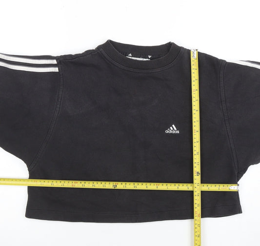 Womens UK Size S adidas Black Pullover Sweatshirt