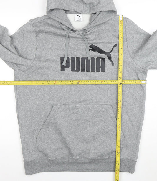 Mens UK Size L PUMA Grey Pullover Hoodie