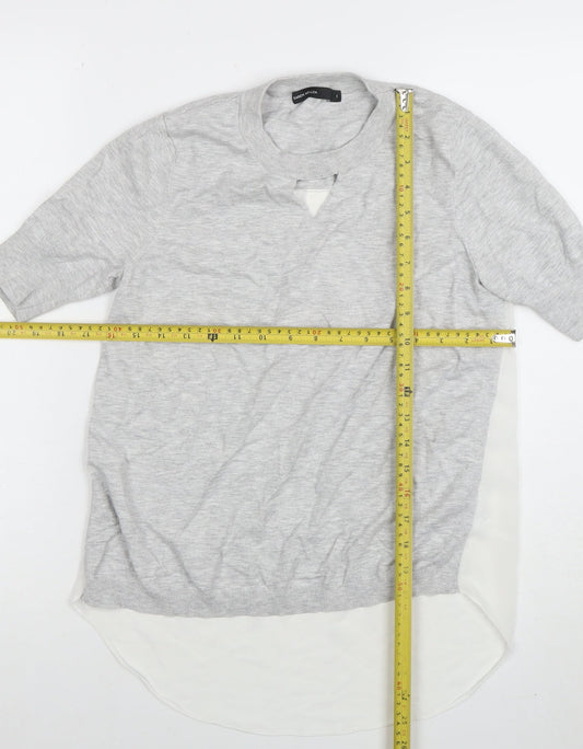 Womens UK Size L Karen Millen Grey Tunic Blouse
