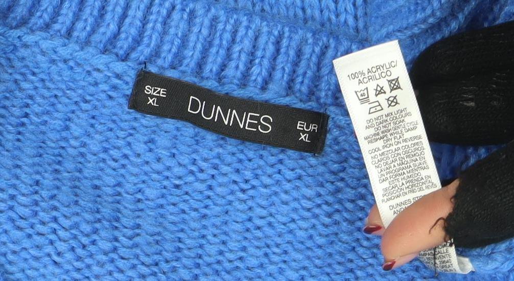 Womens UK Size XL Dunnes Blue Pullover Jumper