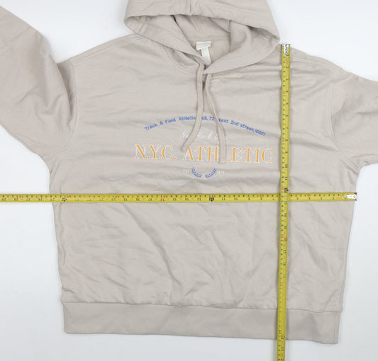 Womens UK Size 12 H&M Beige Pullover Hoodie