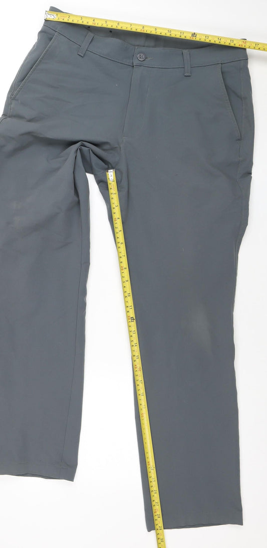Mens UK Size 34 Under armour Regular Fit Chino Grey Trousers