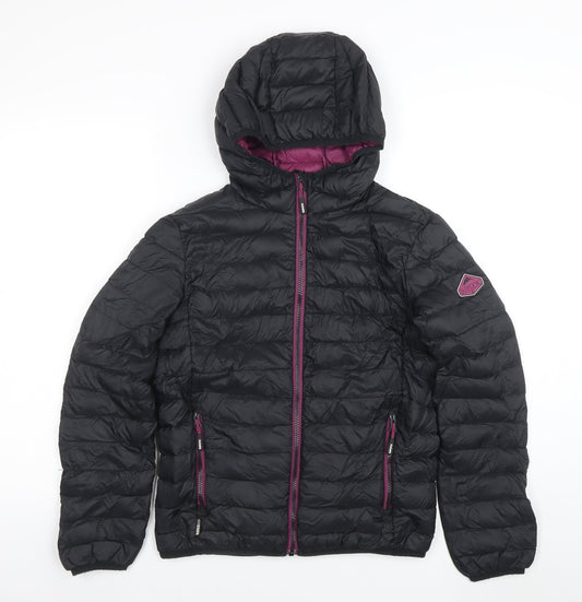 Girls UK Size 14 Years Surfanic Black Puffer Jacket