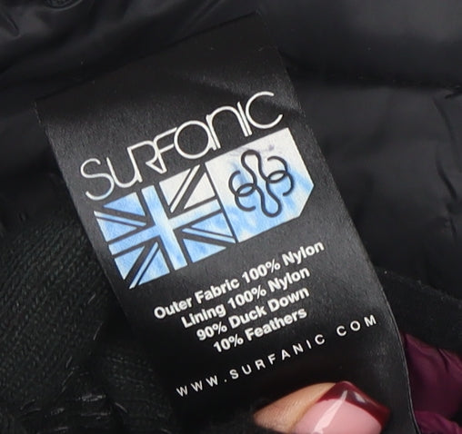 Girls UK Size 14 Years Surfanic Black Puffer Jacket