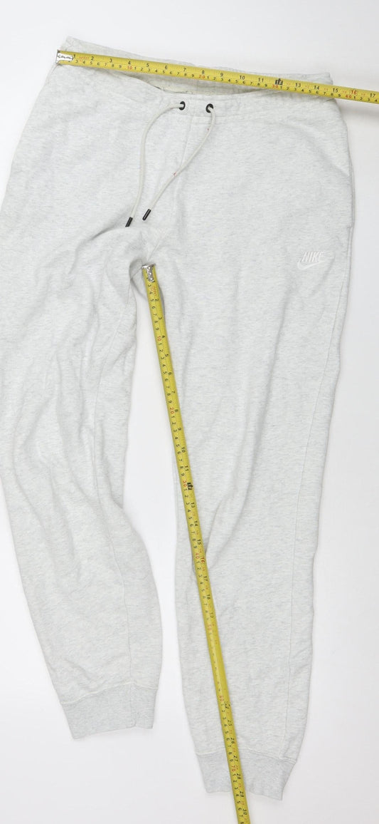 Nike Womens Grey Jogger Sweatpants M Regular Fit Cotton Blend
