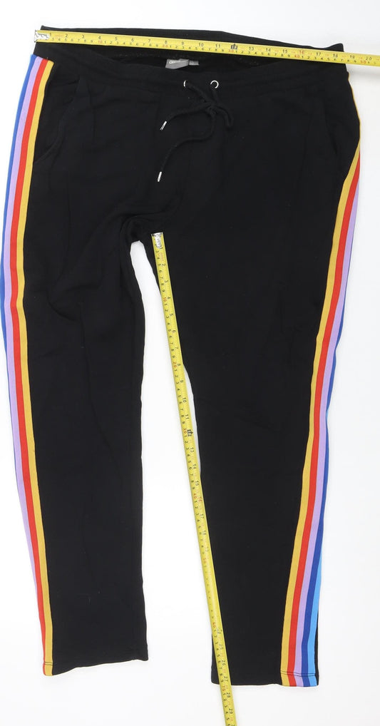 Mens UK Size M ASOS Regular Fit Jogger Black Trousers