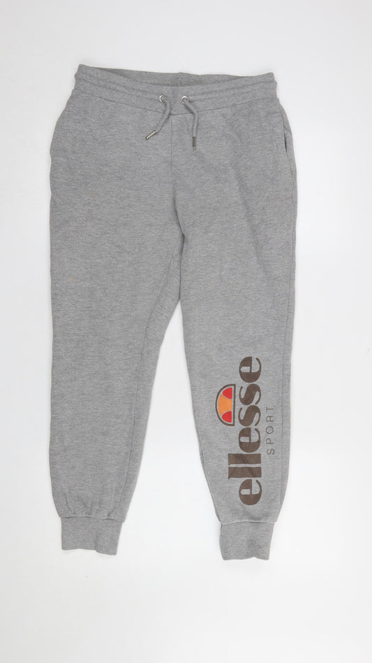 Womens UK Size 10 ellesse Regular Fit Jogger Grey Trousers