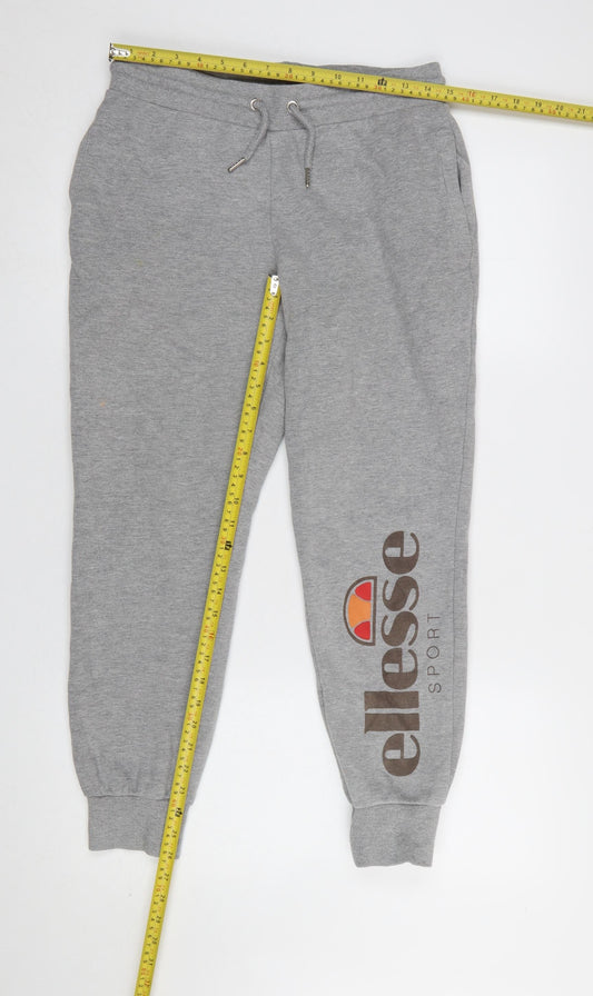 Womens UK Size 10 ellesse Regular Fit Jogger Grey Trousers