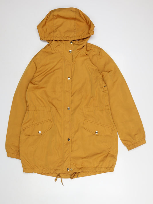 Womens UK Size S FOREVER 21 Yellow Parka Coat