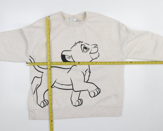 Womens UK Size M Disney Beige Pullover Sweatshirt