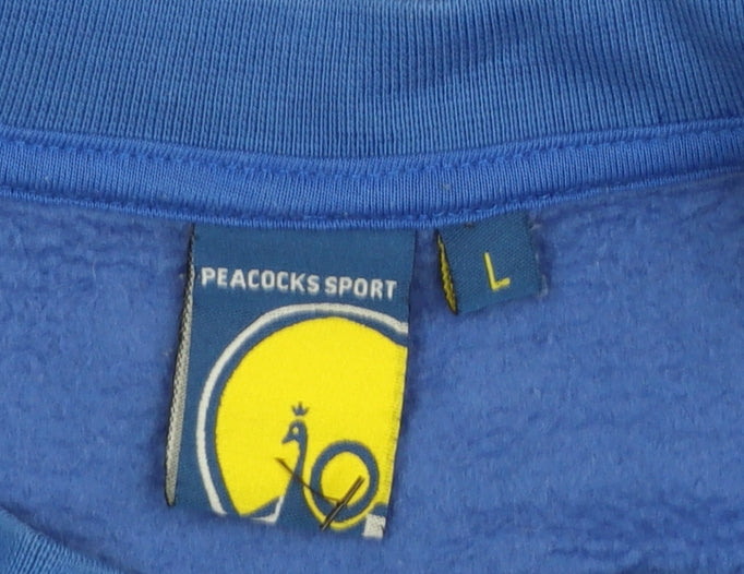 Womens UK Size L Peacocks Sport Blue Pullover Sweatshirt