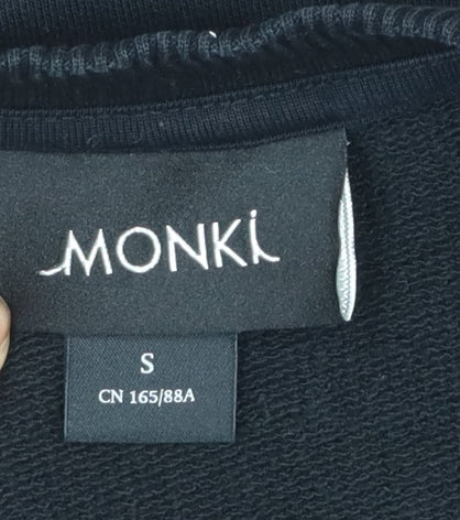 Womens UK Size S Monki Black Pullover Sweatshirt