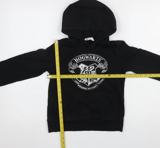 Girls UK Size 9-10 Years H&M Black Pullover Hoodie