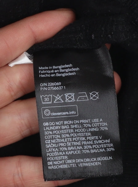 Girls UK Size 9-10 Years H&M Black Pullover Hoodie