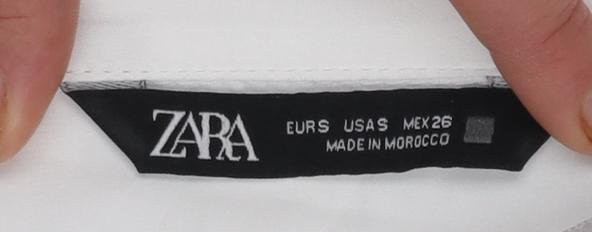 Womens UK Size S Zara White Basic Blouse
