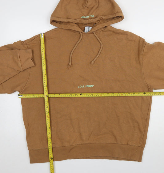 Womens UK Size 8 COLLUSION Brown Pullover Hoodie
