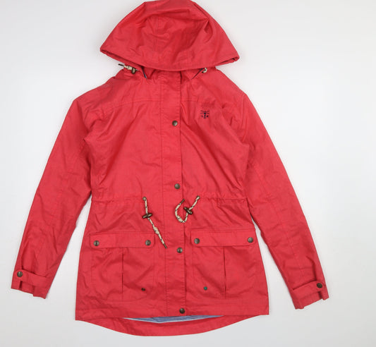 Womens UK Size 8 LIGHTHOUSE Red Anorak Coat