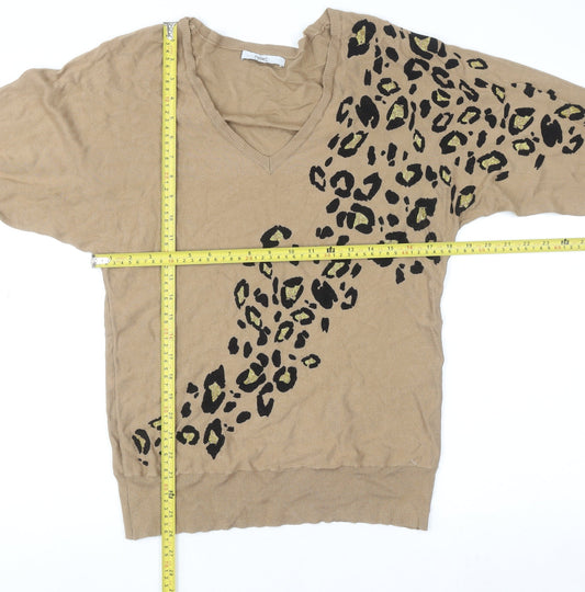 Womens UK Size S NEXT Beige Pullover Jumper