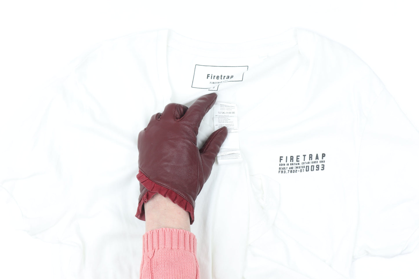 Mens UK Size S Firetrap White T-Shirt