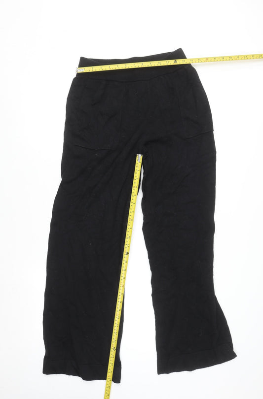 Womens UK Size S Kate Spade Regular Fit Sweatpants Black Trousers