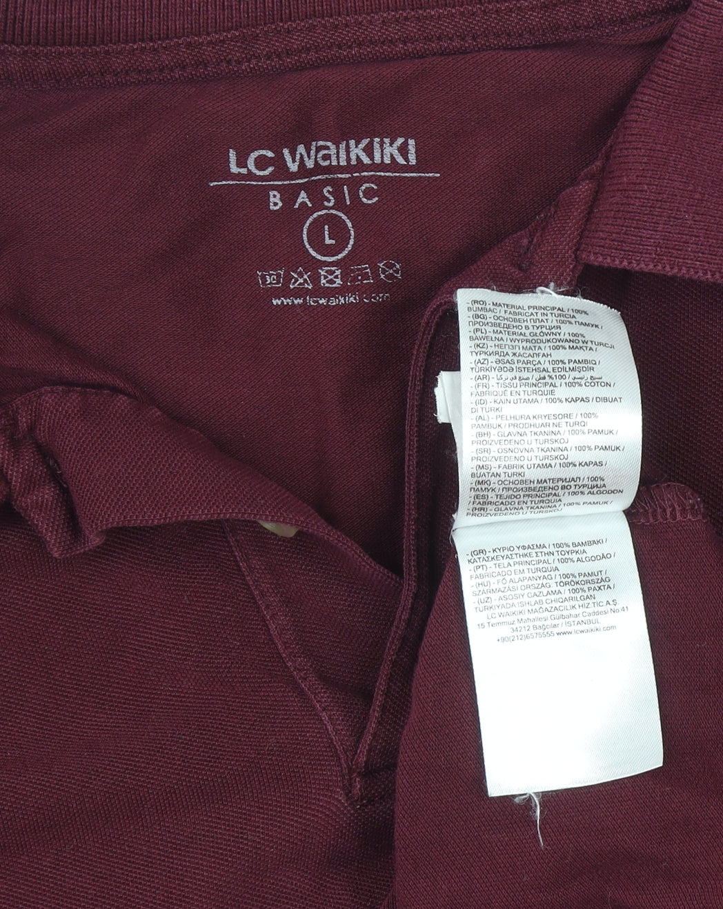 Mens UK Size L LC Waikiki 100% Cotton Polo Shirt
