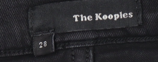 Womens UK Size 28 The Kooples Slim Fit Skinny Black Jeans