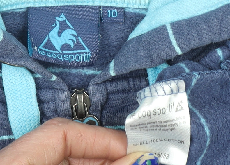 Womens UK Size 10 le coq sportif Blue Full Zip Hoodie