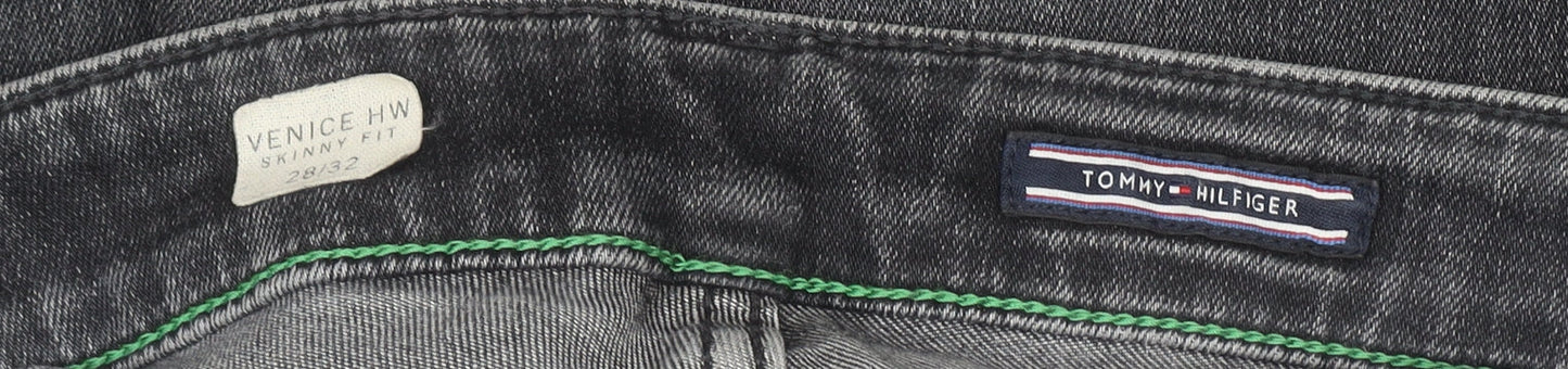 Mens UK Size M Tommy Hilfiger Slim Fit Skinny Black Jeans