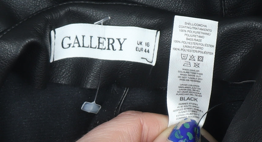 Womens UK Size 16 Gallery Regular Fit Casual Party/Cocktail Black Trousers