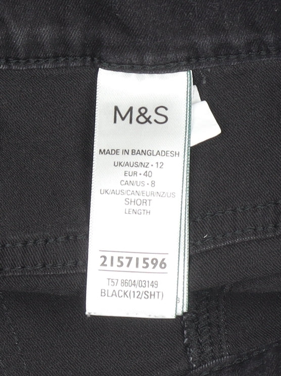 Womens UK Size 12 Marks and Spencer Slim Fit Skinny Black Jeans