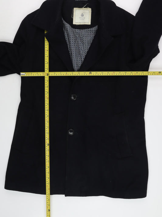 Mens UK Size 44 Capelli & Co Black Overcoat