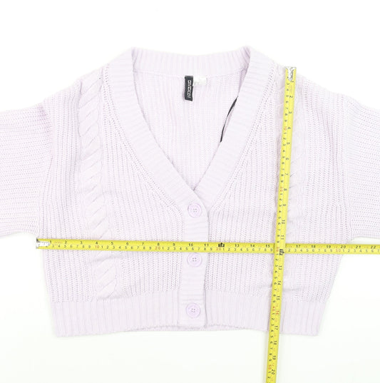 Womens UK Size 12 H&M Purple Cardigan Jumper