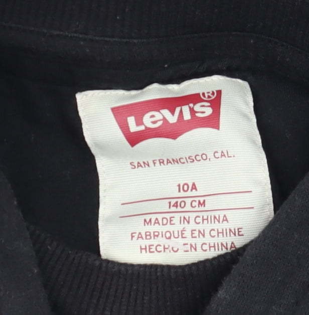 Boys UK Size 10 Years Levi's Black Pullover Hoodie