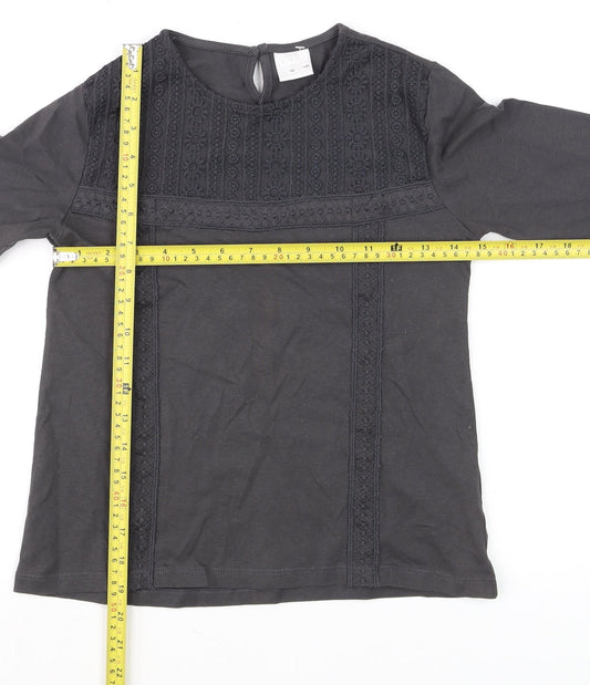 Girls UK Size 10 Years Zara Black Pullover Blouse