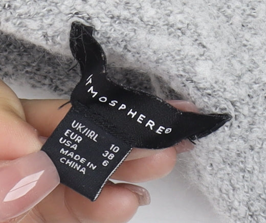 Womens UK Size 10 Atmosphere Grey Tunic Jumper