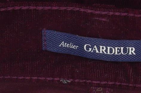 Womens UK Size 12 Atelier Gardeur Regular Fit Casual Business Purple Trousers
